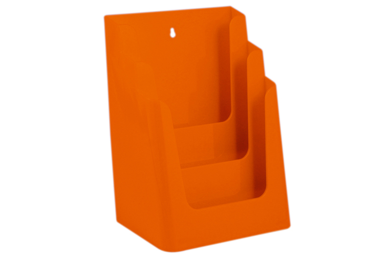 Literature holder 3 x A4 Orange  Packaged apiece in little b