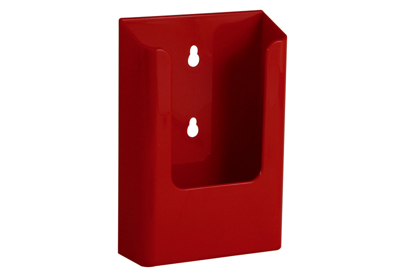 Wall-Literature holder 1/3 A4 signal Red