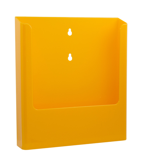 Wall-Literature holder A4 signal Yellow
