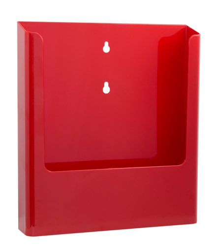 Wall-Literature holder A4 signal Red