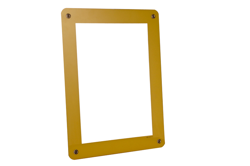Window poster holder PVC yellow frame A4
