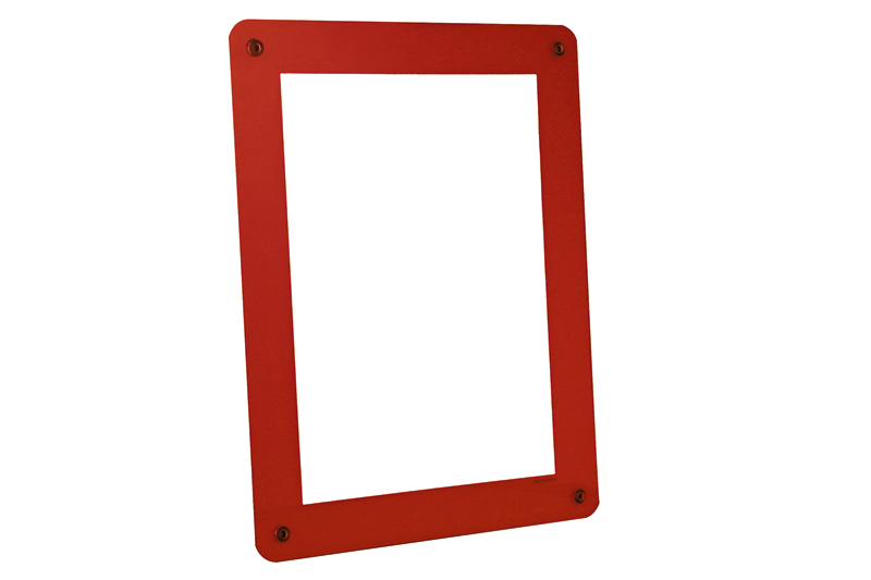 Window poster holder PVC red frame A4
