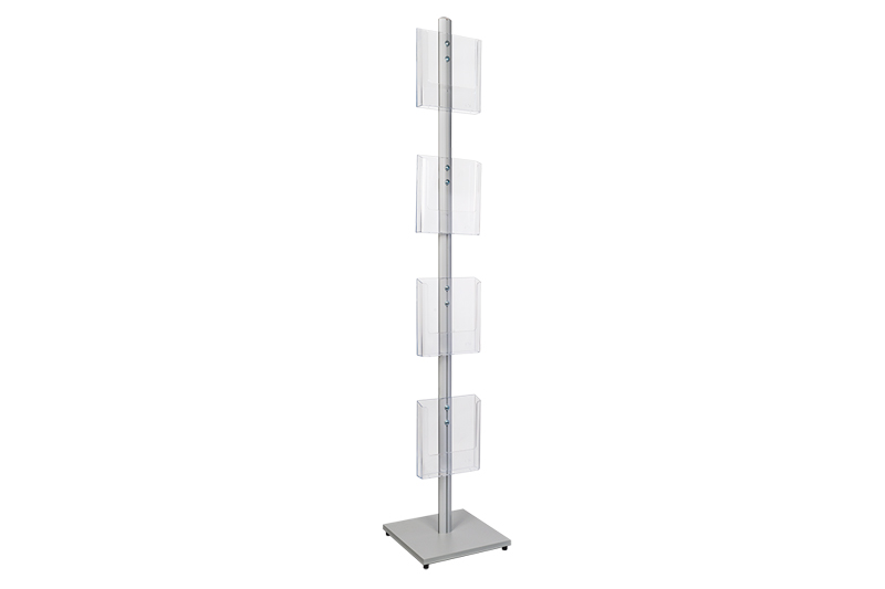 24500890 Free-standing display with 4 brochure holders A4 portrait
