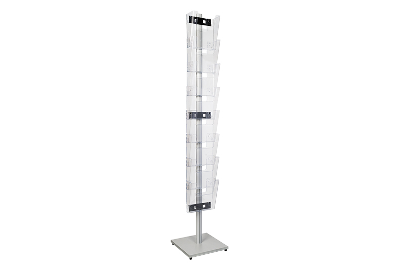 24501090 Free-standing display with 8 brochure holders A4 portrait
