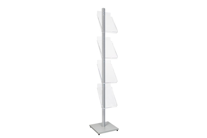 Free-standing display with 4 brochure holders A4 portrait