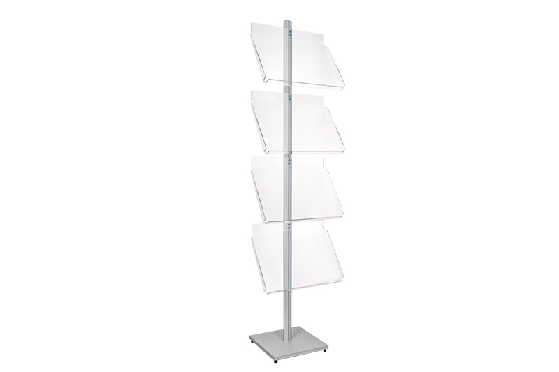 24501390 Free-standing display with 4 brochure holders A3 landscape