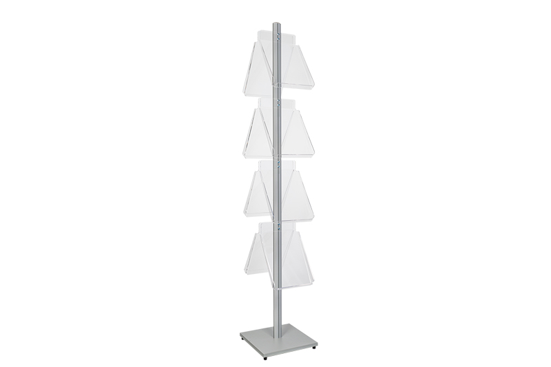 24501490 Free-standing display with 8 brochure holders A4 portrait