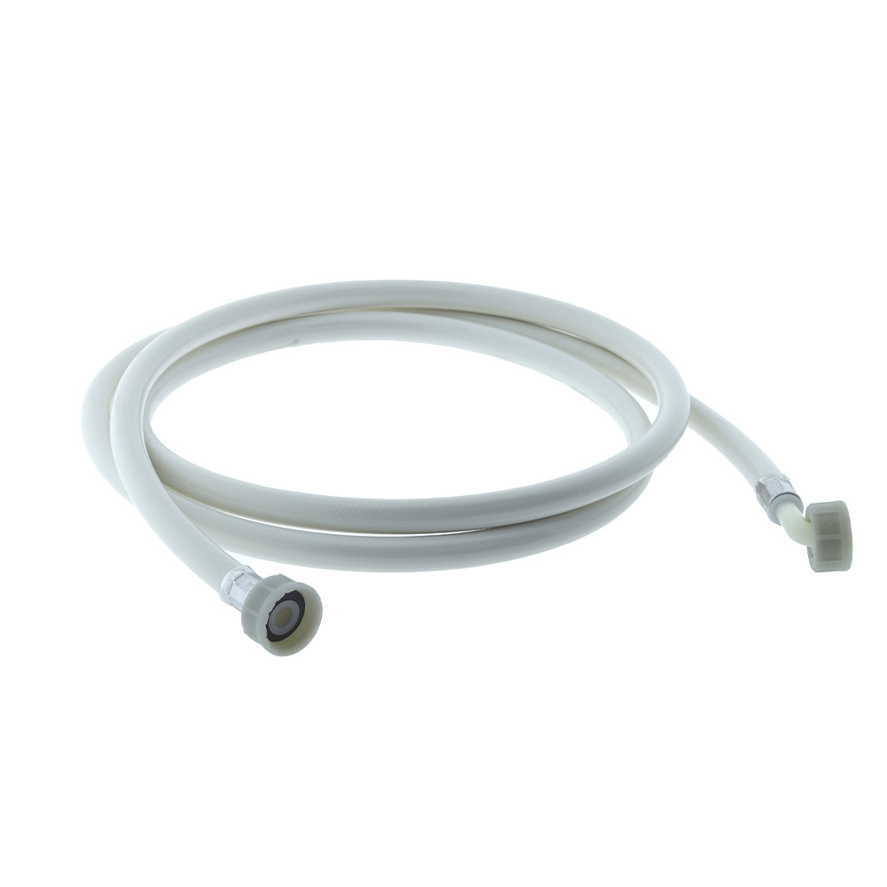 60702400 Inlet hose PVC white 2,5 meter  Straight/ elbow 3/4