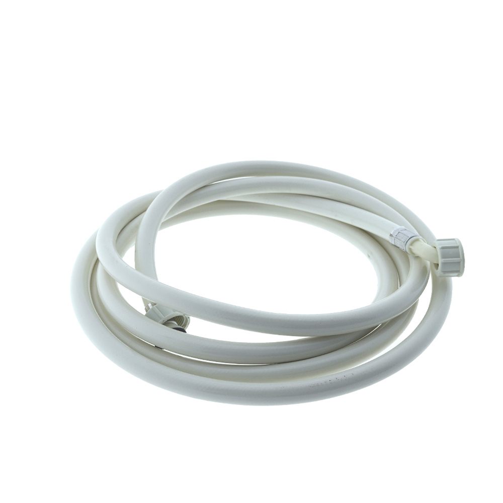 60703100 Inlet hose PVC white 3,5 meter  Straigh/ elbow 3/4