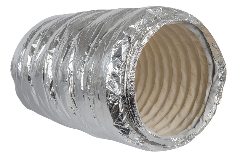 61101537 Aluminium sound-absorbing drain hose Ø203mm L=1m