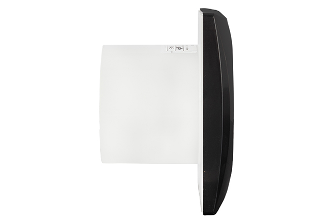 Badkamer-/ toiletventilator Silencio 100 zwart detail 3