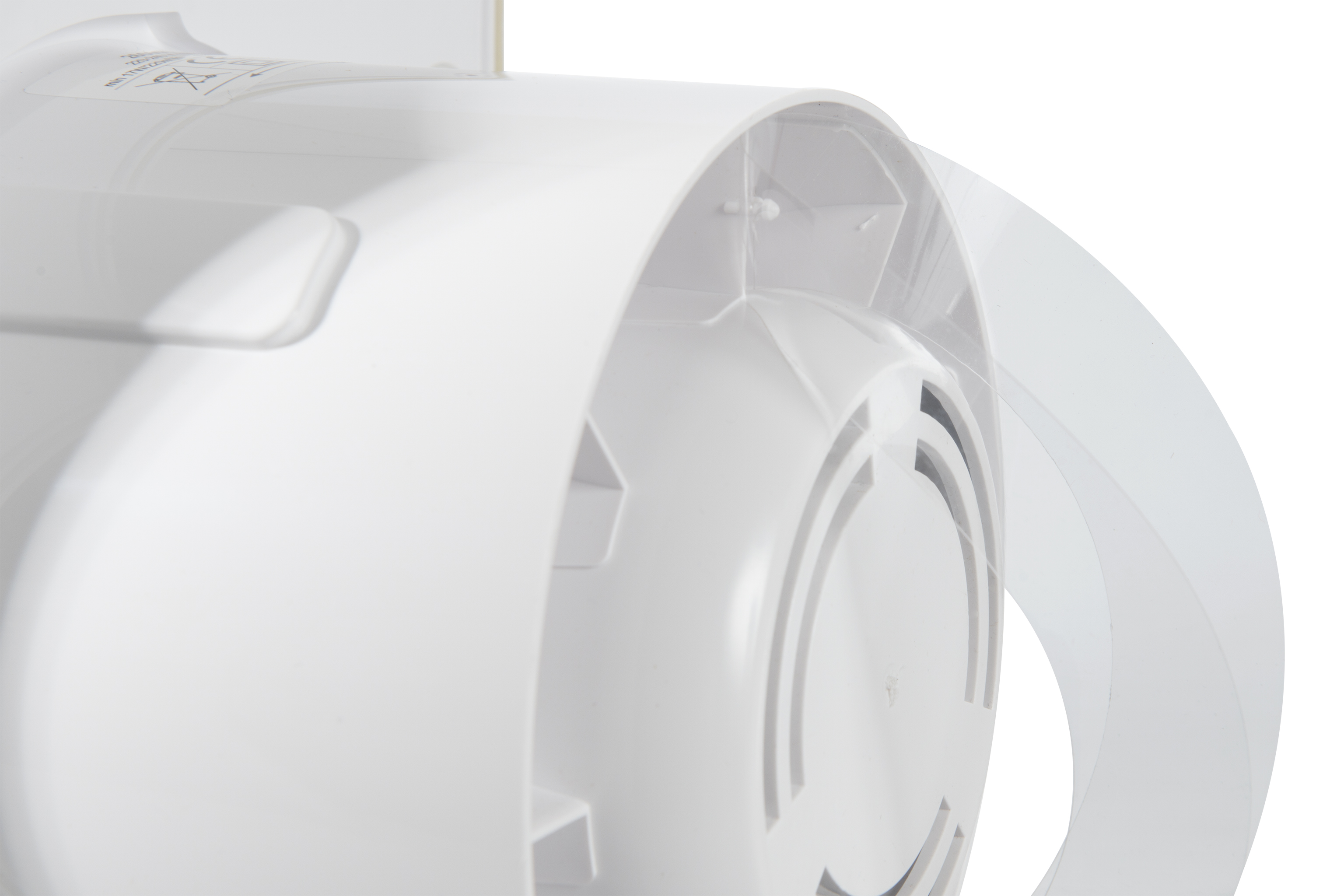 Badkamer-/ toiletventilator Silencio 150 wit detail 5