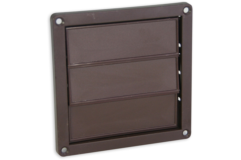 62500502 Wall outlet 100-130mm (3 flaps) Brown