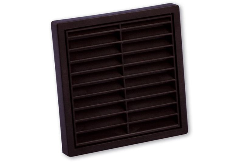 62502102 Louvred grille Brown with fly-screen