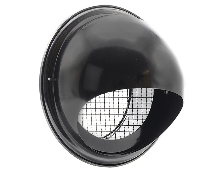 62601501 Ss outdoor air vent bull nose model wide mesh Ø200mm black
