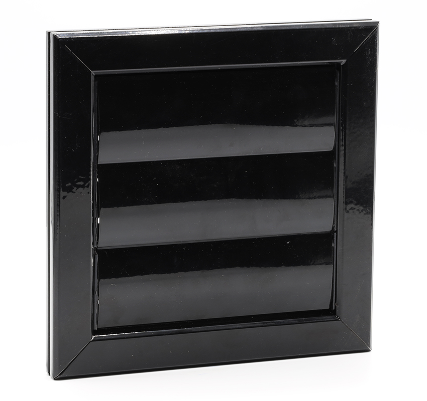 62700201 Aluminium flap grille 205x205mm black
