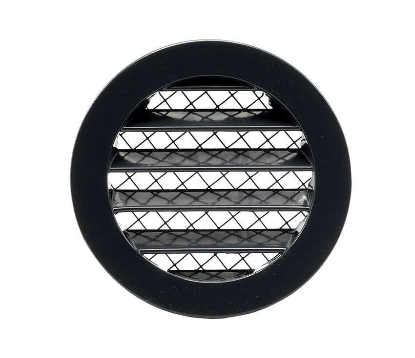 62701525 Aluminium louvred grille with wide mesh Ø125mm anthracite