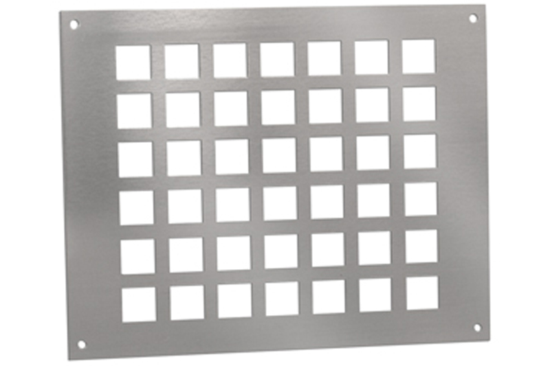 Aluminium ventilationplate 250x200 blank