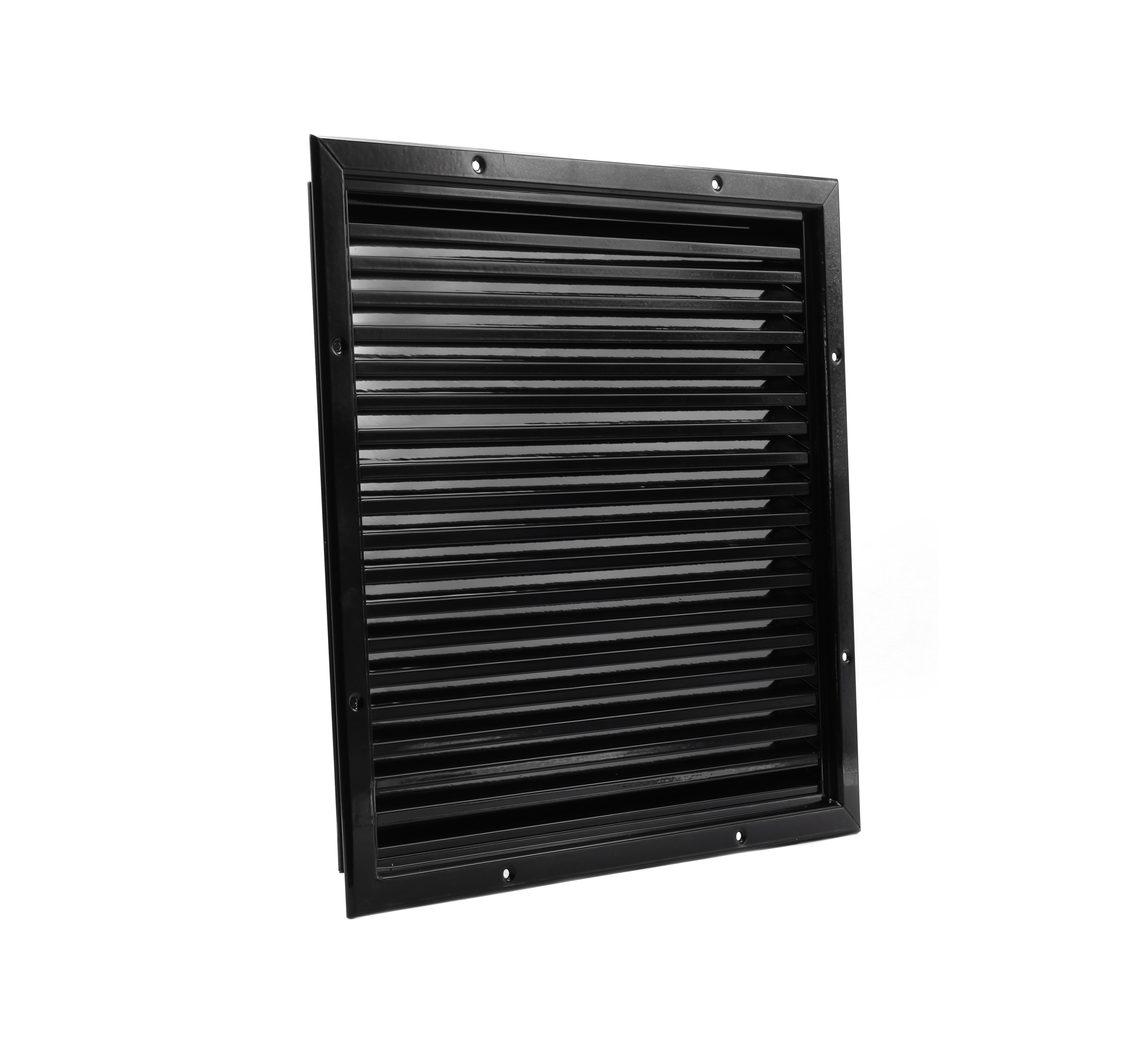 62704701 Aluminium wall grille fixed louvres 400x400mm black