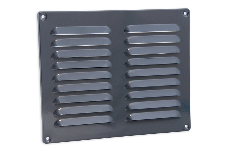 62901025 Alu grille 250x200mm Hooked border Grey (RAL7016)