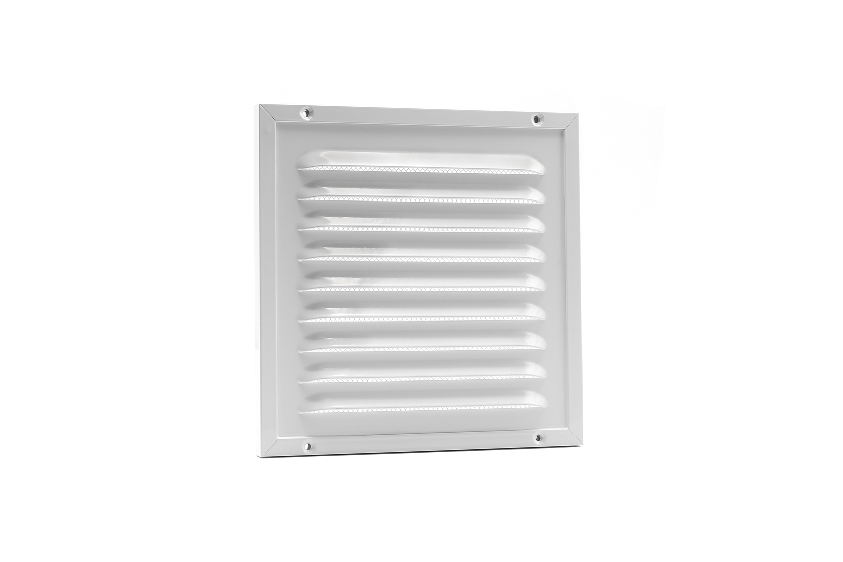 62908500 Aluminium framed ventilation grille w/ mesh 200x200mm white