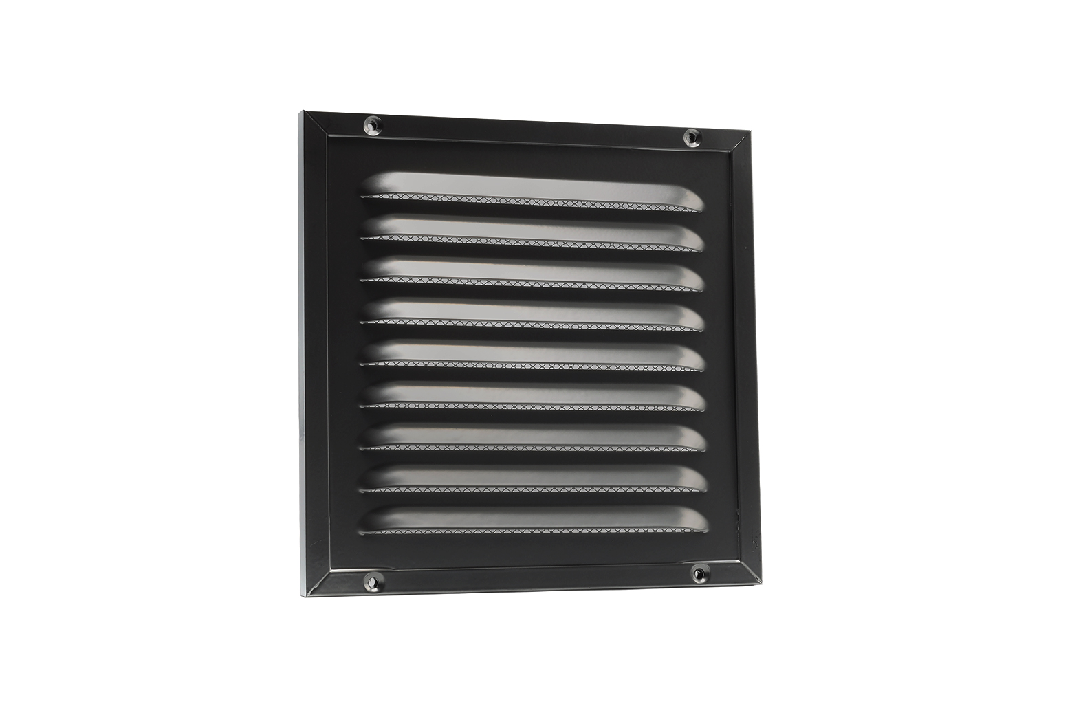 62908507 Alu framed ventilation grille w/ mesh 200x200mm RAL9006