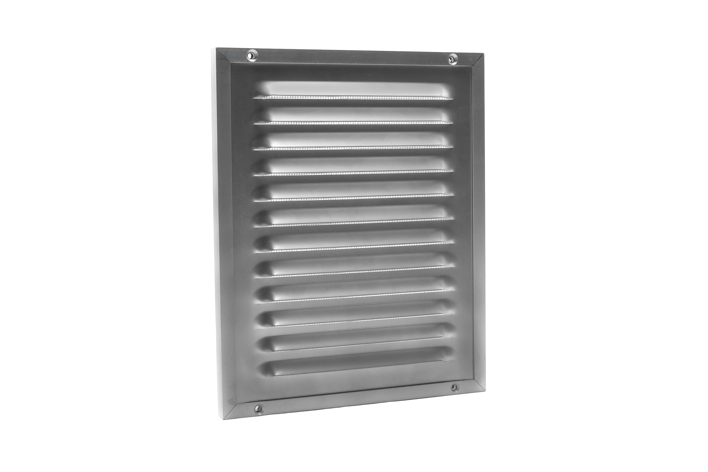 62908607 Alu framed ventilation grille w/ mesh 200x250mm RAL9006