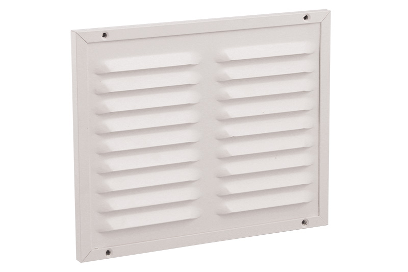 62908800 Aluminium framed ventilation grille w/ mesh 250x250mm white