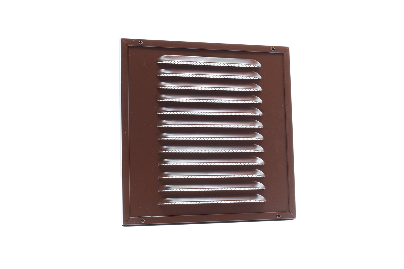 62908802 Aluminium framed ventilation grille w/ mesh 250x250mm brown