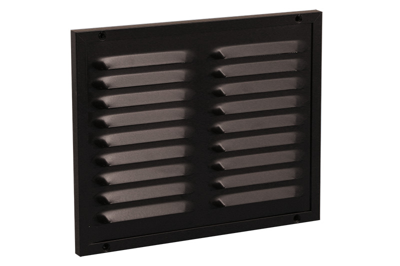 62909002 Aluminium framed ventilation grille w/ mesh 300x300mm brown