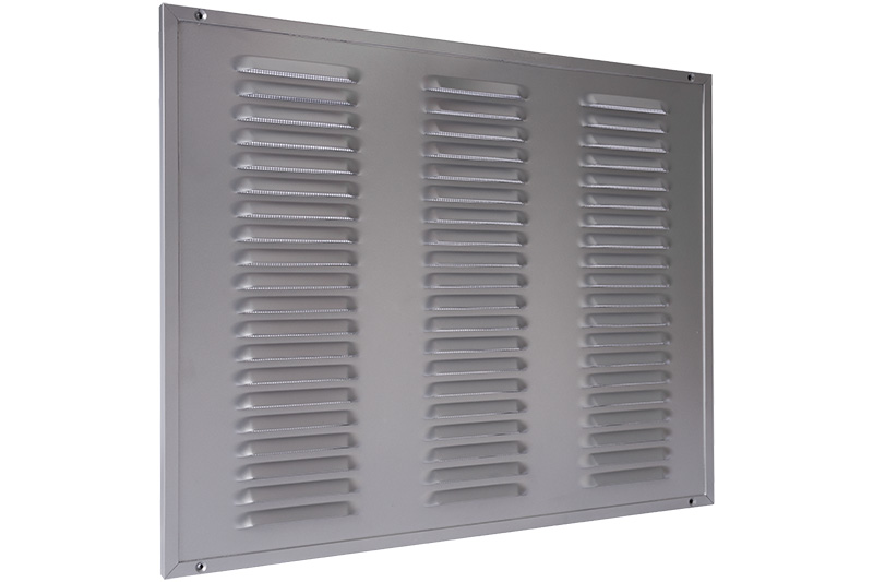 62909107 Alu framed ventilation grille w/ mesh 400x300mm RAL9006