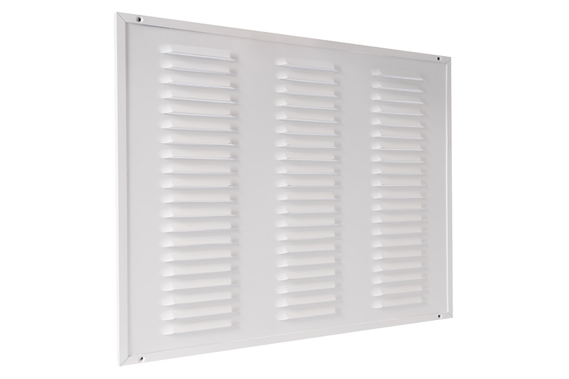 62909200 Aluminium framed ventilation grille w/ mesh 500x400mm white