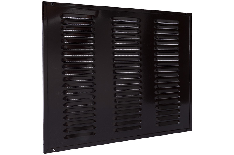 62909202 Aluminium framed ventilation grille w/ mesh 500x400mm brown