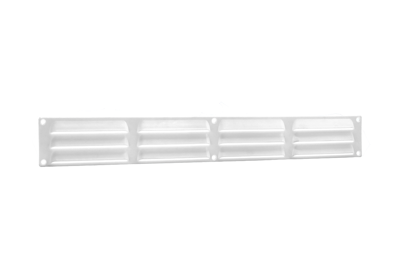 Plastic louvre vent 495x65mm white