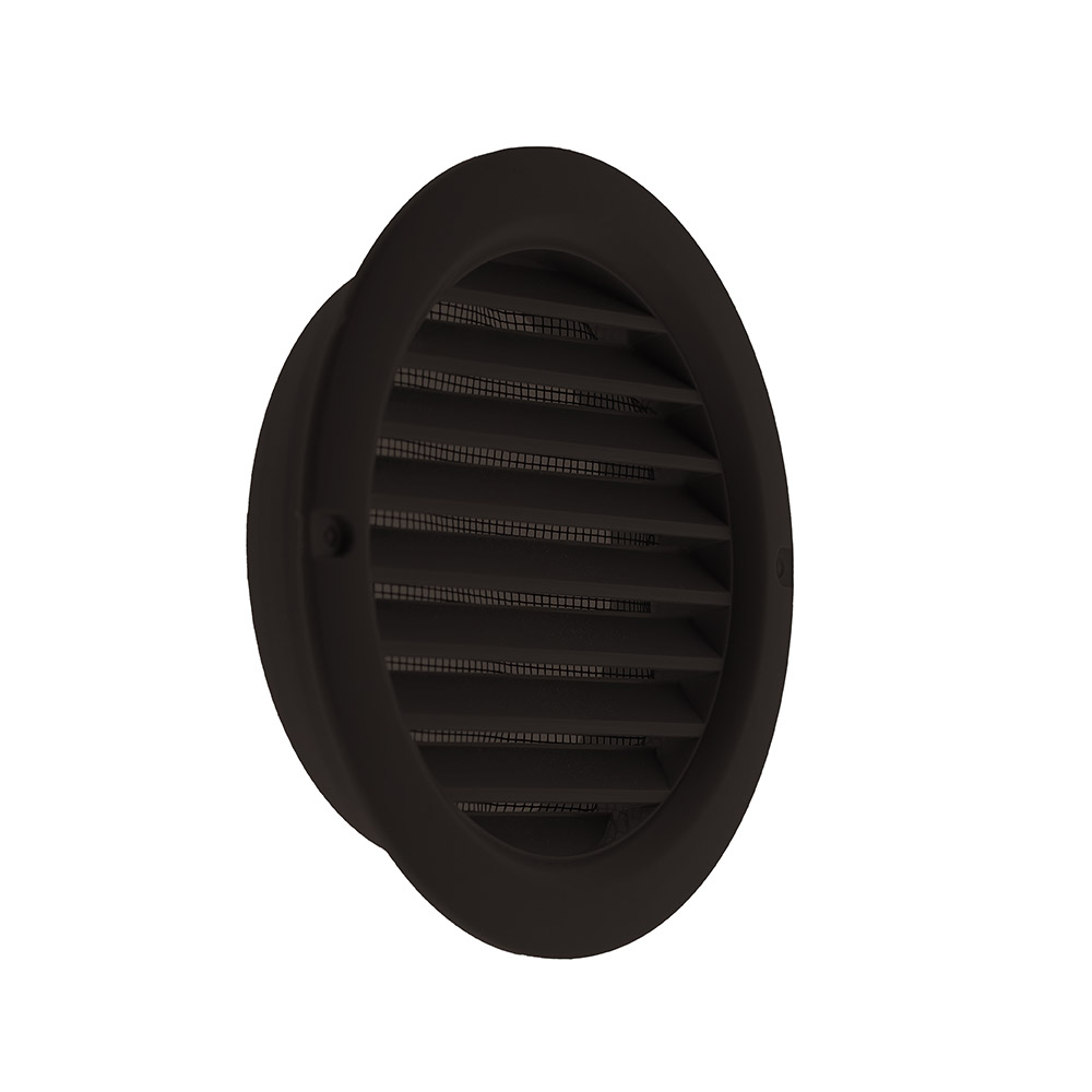 63001502 Round louvred grille Ø 100mm  with insect screen