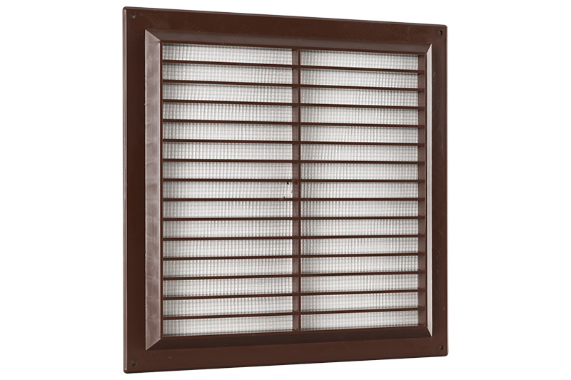 63002202 Louvred grille 250x250mm Brown