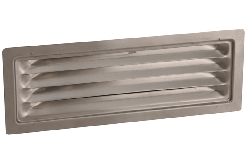 Stainless steel outdoor air vent with paddles 204x60mm