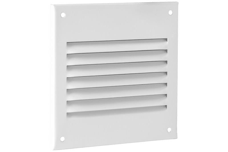 Louvred grille 100x100mm White