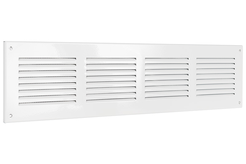 63300400 Louvred grille 400x100mm White