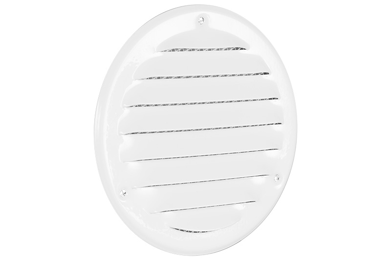 63301100 Louvred grille Ø100mm White