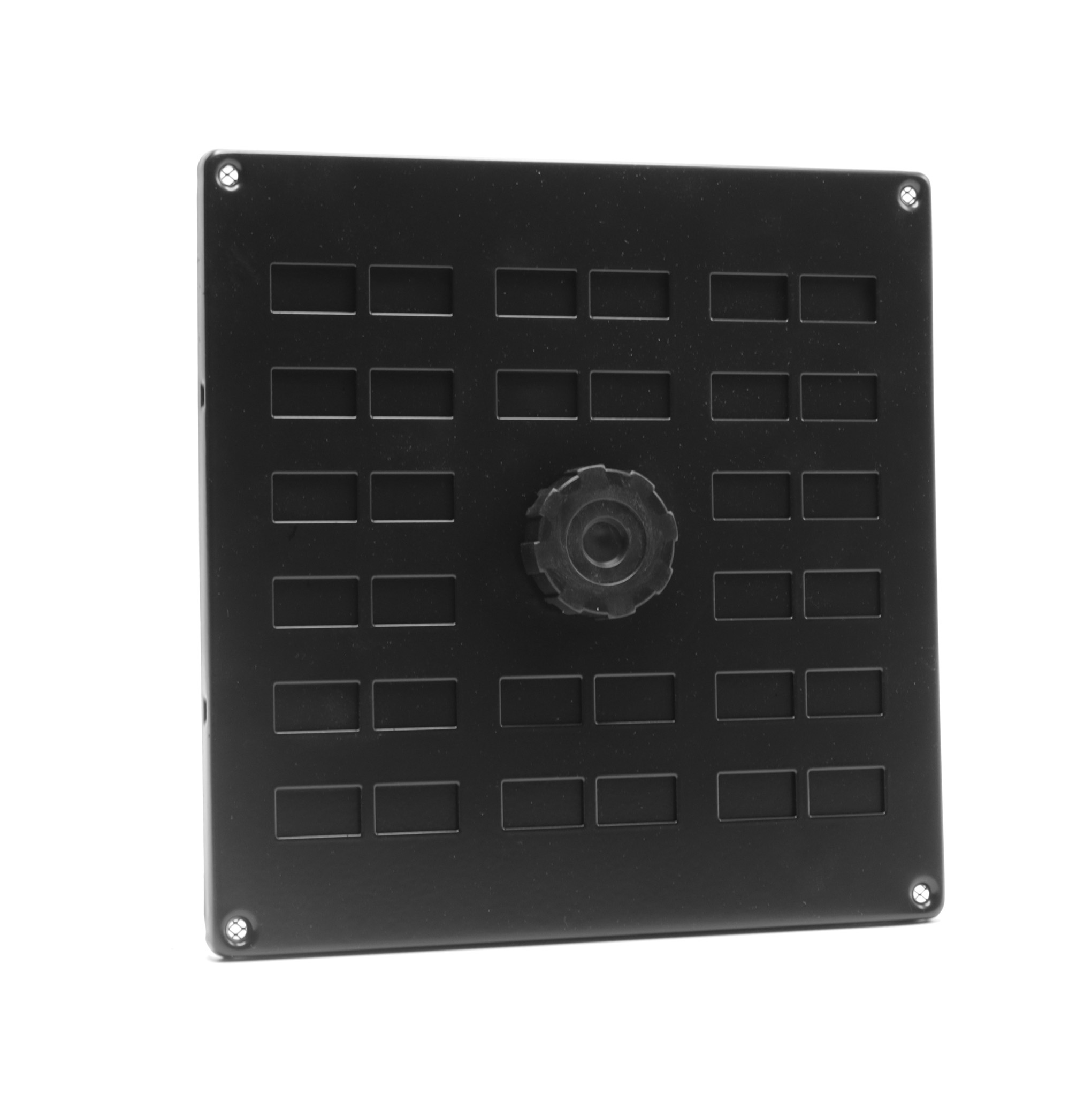 Aluminium adjustable vent with mesh 200x200mm black