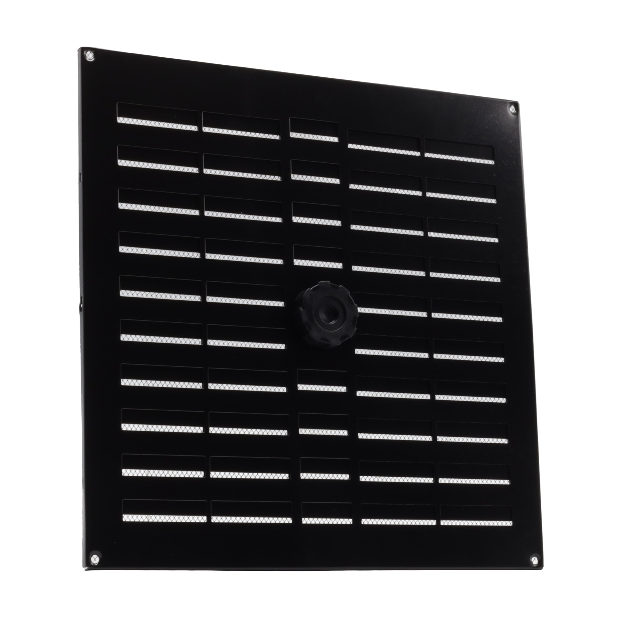 63500801 Aluminium adjustable vent with mesh 300x300mm black