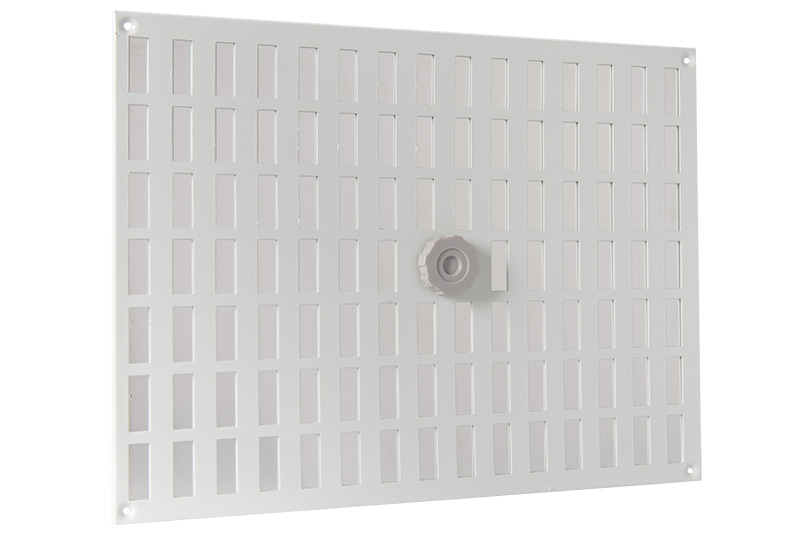 Aluminium adjustable vent with mesh 400x300mm white