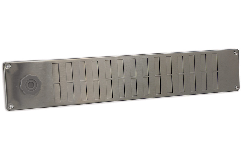 63700711 Stainless Steel shift grille 500x90mm, with stainless steel