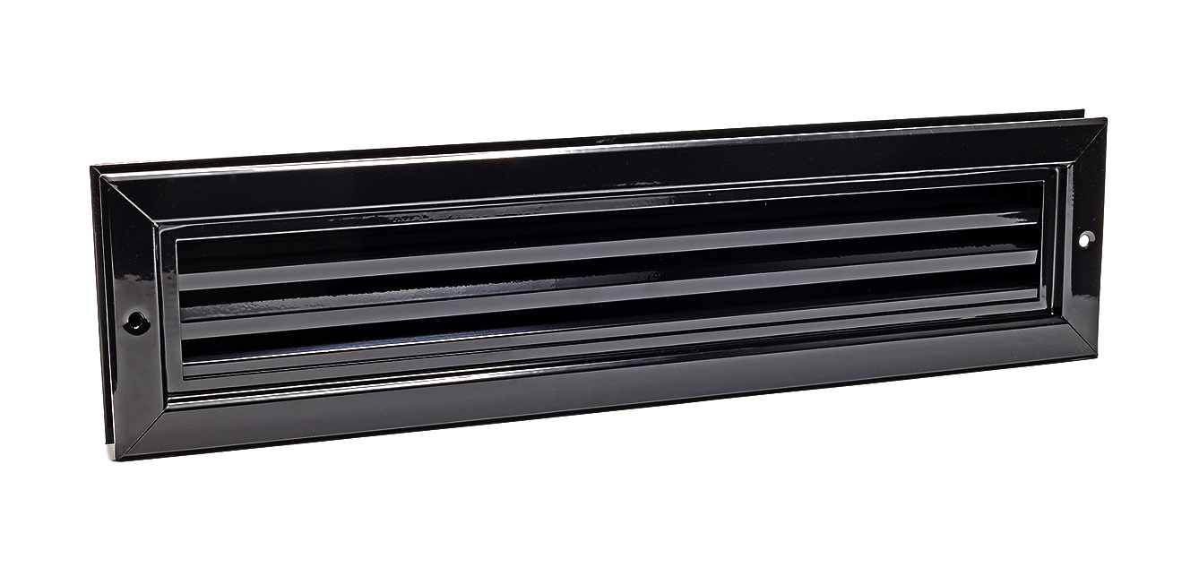 64000101 Aluminium door grille 470x121mm black