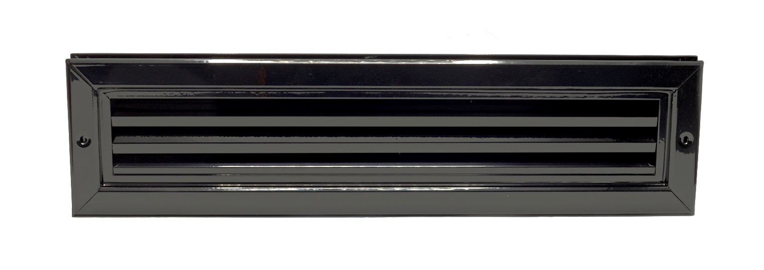 ALU deurrooster 470x121mm zwart detail 3