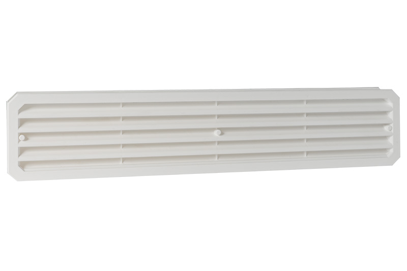 Plastic door grille 463.5x138mm white including screws to fi