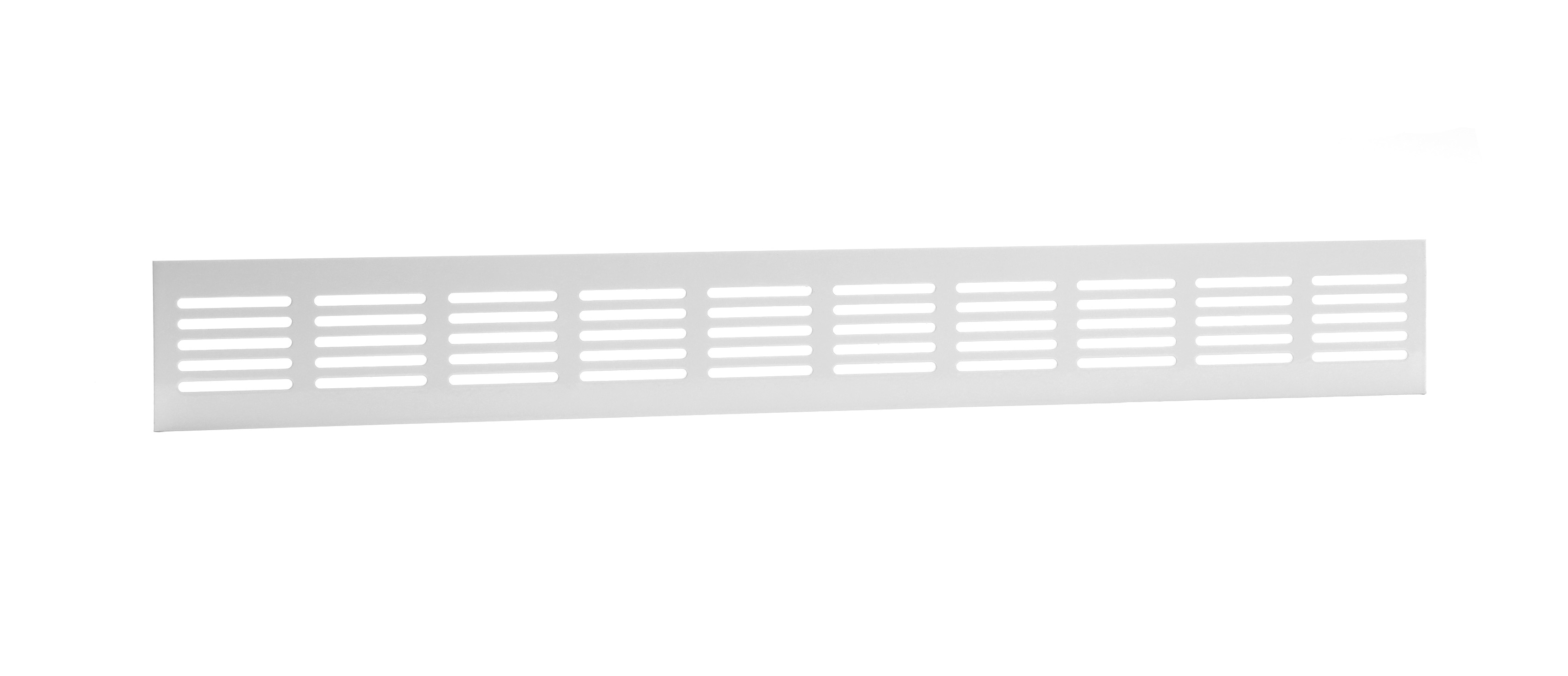 64200300 Aluminium plinth grille 500x60mm White