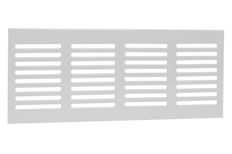 Aluminium plinth vent 200x80mm white