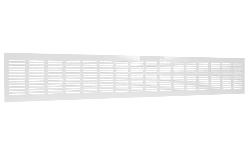 64202500 Aluminium plinth vent 800x130mm white